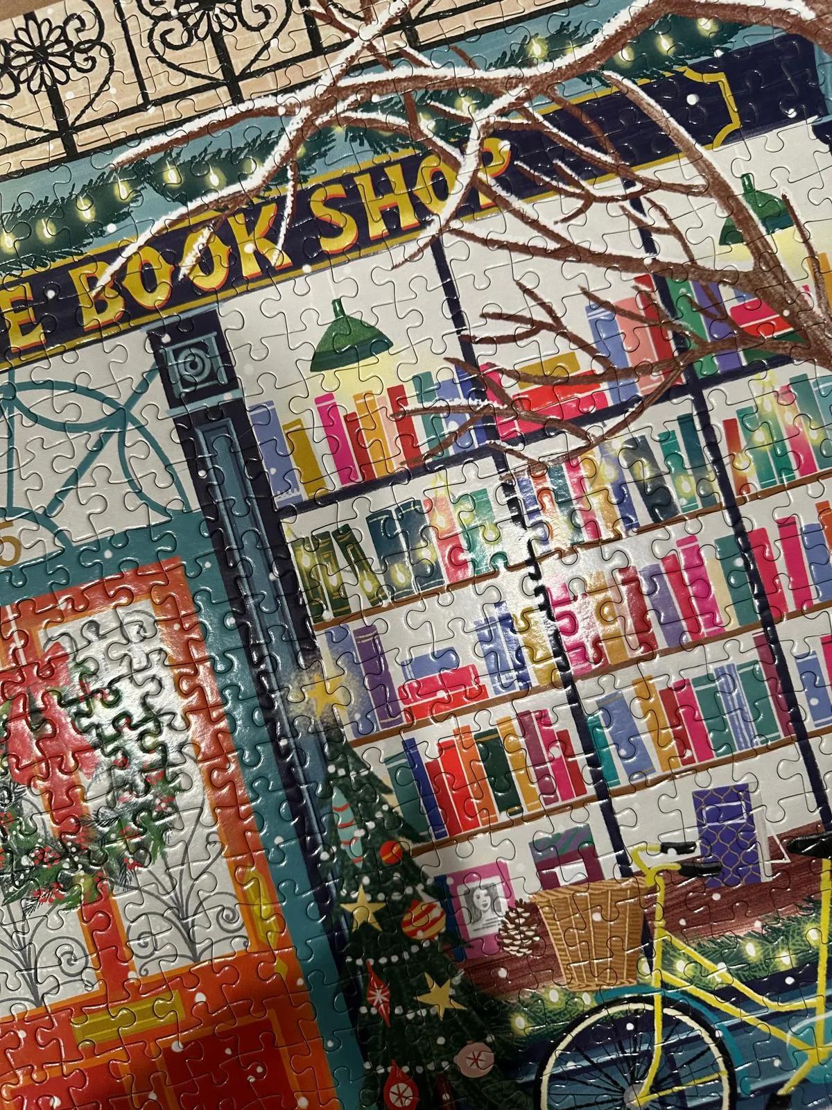 Part of a Winter bookshop puzzle
